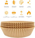 Air Fryer Disposable Paper Liner ,100PCS Non-Stick Air Fryer Paper Liners,Baking Paper Food Grade Parchment Oil-Proof Water-Proof Steamer Oil Paper for Roasting Microwave (B Natural 100PCS & 6.3Inch)