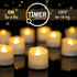 Homemory 2X Battery Capacity Timer Tea Lights, Flameless Flickering LED Tea Lights Battery Operated, 12-Pack, Warm White, 1.57'' D x 1.37'' H, Ideal for Home Decor and Gifts Choice
