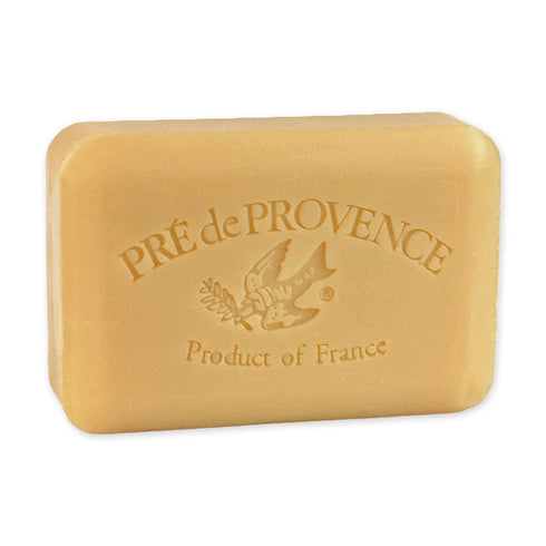 Pre de Provence Artisanal Soap Bar, Enriched with Organic Shea Butter, Natural French Skincare, Quad Milled for Rich Smooth Lather, Sandalwood, 8.8 Ounce