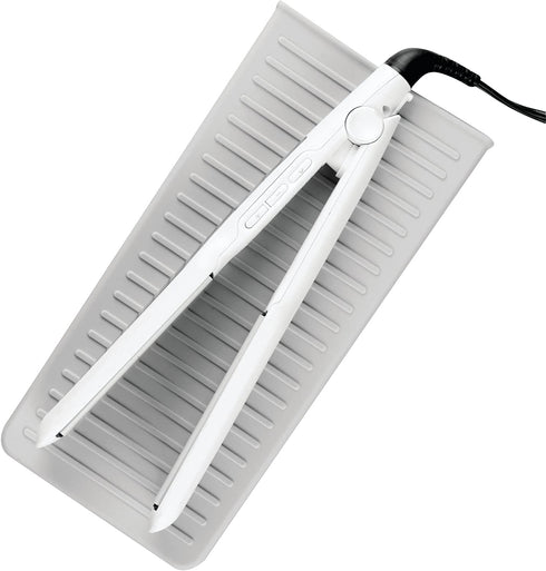 IDesign 23433 iDesign Silicone Heat-Resistant Hair Styling Tools Storage and Travel Pouch for Curling Irons, Straighteners, Wands - Gray