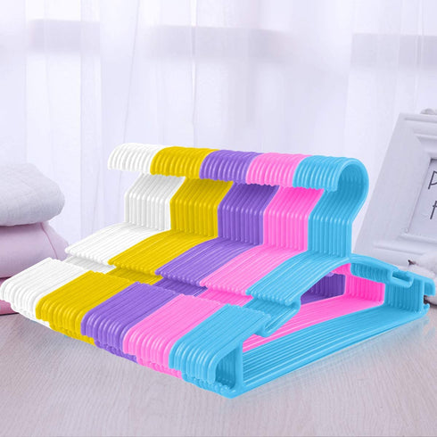 Baby Clothes Hangers Baby Hangers for Closet Kids Hangers Infant Hangers Children Hangers Child Hangers (50Pack, Mutilcolor)