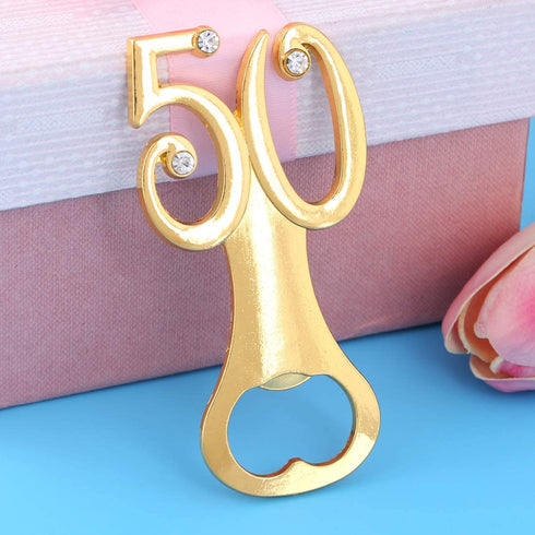 12 pcs 50 Bottle Opener Party Favor Wedding Favor Souvenir Gift for Guests Wedding Anniversary Birthday Baby Shower Bridal Shower Party Gift Decoration by WeddParty(12 Pcs New 50)