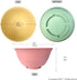30 Oz Bamboo Fiber Plastic Deep Bowls for Cereal, Soup, Rice, Salad, Snack / Pop Corn, Dessert & Noodle (Set of 5)-Dishwasher & Microwave Safe-Unbreakable Reusable Lightweight Eco Friendly & BPA Free