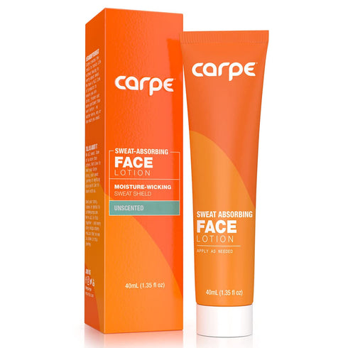 Carpe Sweat Absorbing Face - Helps Keep Your Face, Forehead, and Scalp Dry - Sweat Absorbing Gelled Lotion - Plus Oily Face Control - With Silica Microspheres and Jojoba Esters