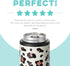 Swig Life Skinny Can Cooler, Stainless Steel, Dishwasher Safe, Triple Insulated Slim Can Sleeve for 12oz Tall Skinny Can Beverages in Luxy Leopard Print