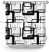 Black and White Shower Curtain Modern Black Geometric Shower Curtain Abstract Fabric Shower Curtain for Bathroom Decorative Waterproof with 12 Hooks, 72 x 72 Inches