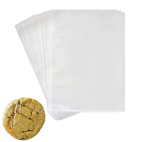 Food Grade Shrink Wrap Bags for Cookies,Cake,100Pcs 6x6 Inch Clear POF Heat Shrink Wrap Bags