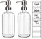 ARKTEK Glass Soap Dispenser 2 Packs - Clear Dish Soap Dispenser for Kitchen, Great for Essential Oils Liquid Soaps ( 17 Ounce/ 500 ML, 2 Packs )