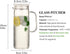 Glass Pitcher with Lid - High Heat Resistance Stovetop Safe Pitcher for Hot/Cold Water & Iced Tea