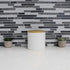 Home Basics Ceramic Canister (Small, White Honeycomb)