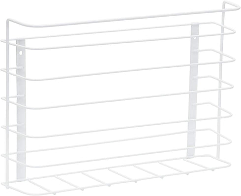 Household Essentials White Tall Basket Organizer | Mounts to Solid Cabinet Doors or Walls