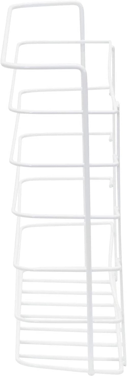 Household Essentials White Tall Basket Organizer | Mounts to Solid Cabinet Doors or Walls