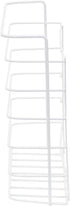Household Essentials White Tall Basket Organizer | Mounts to Solid Cabinet Doors or Walls