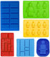 Building Brick Candy Robot Mold Chocolate Mold Set Silicone Building Block Mold Ice Cube Trays for Making Melted Chocolate Fondant Jelly Dome Mousse?6 Pcs)