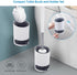 Toilet Brush and Holder Set 2 Pack, Domi-patrol Toilet Bowl Brush and Holder White, Hard Bristles Toilet Cleaning Brushes for Bathroom with Holder, Anti Rust Handle Toilet Scrubber Wall Mounted