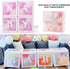 Baby Shower Boxes Party Decorations, 4-Pack Transparent Balloons Boxes D©cor with BABY Letters Blocks for Boys Girls Baby Shower Decorations Gender Reveal Bridal Showers Birthday Party Backdrop