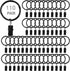110PCS Curtain Rings with Clips, Premium Drapery Clips with Rings, Metal Hangers Drapes Rings Rustproof, Fits Diameter 5/8 in Curtain Rod Black