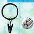 110PCS Curtain Rings with Clips, Premium Drapery Clips with Rings, Metal Hangers Drapes Rings Rustproof, Fits Diameter 5/8 in Curtain Rod Black