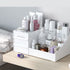 skin care organizer,Makeup Desk Organizer With Drawers,Countertop Organizer for Cosmetics,Vanity brush with Holder for Lipstick, Brushes, Eyeshadow, and Jewelry Desktop Finishing Dresser (White)