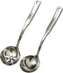 NAJMECHOY 2 Pieces Slotted Spoon and Soup Spoon 304 Stainless Steel Thicken , Serving Spoons, Mirror Finish