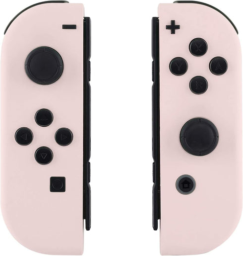eXtremeRate Soft Touch Grip Cherry Blossoms Pink Joycon Handheld Controller Housing with Full Set Buttons, Replacement Shell Case for Nintendo Switch & Switch Oled Joy-Con – Console Shell NOT Included