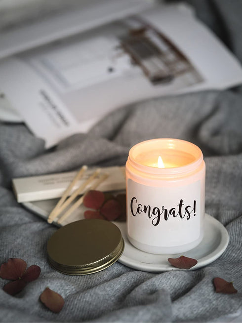 Congratulations Gift for New Job, Congrats on Promotion Gift?Graduation Present for Grads, Friend, Coworker, Scented Soy Candles for Home