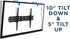 Mount-It! TV Wall Mount Bracket | Tilting 2" Low Profile Design Fits Large Flat Screen TVs 37 38 42 50 55 58 60 65 70 Inch | 15 Degrees Tilt | VESA Compatible up to 600x400mm | 77 Pound Capacity
