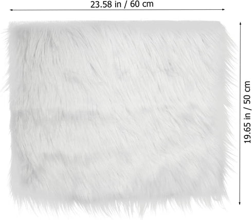 Kisangel Baby Fur Plush Photographic Mat Newborn Photo Background Wraps Blanket Baby Newborn Photo Props (White)