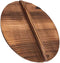 Cabilock Wood Wok Lid Cover Wooden Lid Kitchen Tool for Cooking Cast Iron Wok Pot Cover 31x31x1.6cm