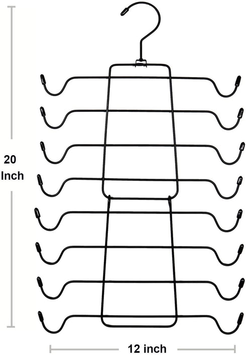 Niclogi Tank Tops Hanger Bra Hangers Space Saving Hanger Metal Folding Closet Organizer for Tank Tops, Cami, Bras, Bathing Suits, Belts, Ties(Black)