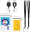 2 Pack - ID Card Holder with Lanyard and Retractable Reel Clip | Vertical Clear Badge Holders | Key Holder, Vaccine, Nurse, Teacher ID for Women and Men.