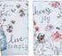 Kay Dee Designs Kitchen Towel Set (2 pc) - Choose Joy and Live Simply - Terry Hand Towels,White