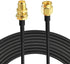 Bingfu WiFi Antenna Extension Cable 50 feet RP-SMA Male to RP-SMA Female Bulkhead Mount Double Shielded Low Loss -100 Cable for WiFi Wireless Router Hotspot Security IP Camera