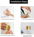 Vuzvuv Adhesive Hooks Brushed Gold SUS304 Stainless Steel Towel Hooks Heavy Duty Waterproof Wall Hooks Self Adhesive Coat Robe Towel Hooks for Bathrooms Kitchen Hotel Wall Mounted Hooks - 2 Pack