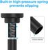 TEECK Shower Curtain Rod, 26-39 Inch Adjustable Tension Spring, Shower Rod, Premium Stainless Steel, Anti-Slip, No Drilling, No Rust, Never Collapse, for Bathroom, Black, Easy to use