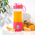 Portable Mini Smoothies Shakes Blender: Personal Size Single Serve Travel Fruit Juicer Mixer Cup with Wireless Rechargeable USB Small Electric Individual Blender for Juice Smoothies Milk Shakes - Pink