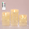 Kelon Flameless LED Pillar Candles, String Lights Embedded Flickering Candles with Remote&Timer, Real Wax Electronic Candle for Valentine's Day, Bedroom, Table Centerpiece Ornaments
