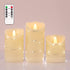 Kelon Flameless LED Pillar Candles, String Lights Embedded Flickering Candles with Remote&Timer, Real Wax Electronic Candle for Valentine's Day, Bedroom, Table Centerpiece Ornaments