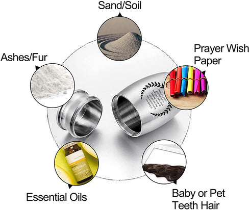 abooxiu 3 Inches Small Keepsake Urn for Human Ashes Aluminum Mini Cremation Urns Memorial Ashes Urn Miniature Burial Funeral Urns for Sharing Ashes Mini Keepsake Urn