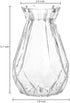 Clear Glass Vase for Flower, Geometric Faceted Design Flower Vase for Weddings, Events, Decorating, Arrangements, Flowers, Office, or Home Decor 5.7" (Grey)