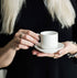 4oz. Espresso Cups Set of 4 With Matching Saucers - Premium White Porcelain, 8 Piece Gift Box Demitasse Set Italian Caff¨ Mugs, Turkish Coffee Cup Lungo Shots, Dopio Double Shot | White Set