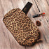 Leopard Cosmetic Bags Large Brown Cheetah Canvas Make Up Bag Purse Lightweight Versatile Travel Toiletry Purse Accessories Organizer Gifts for Women Men
