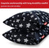 Toddler Pillowcase 2 Pack, 14'' x 20'' Travel Pillow Case Cover for Babies, Kids, Boys and Girls, Soft and Breathable Small Pillow Cases with Envelope Closure, Black Star Print