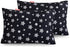 Toddler Pillowcase 2 Pack, 14'' x 20'' Travel Pillow Case Cover for Babies, Kids, Boys and Girls, Soft and Breathable Small Pillow Cases with Envelope Closure, Black Star Print