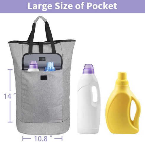 105L Laundry Backpack Bag with Padded Handle for College Students, Extra Large Laundry Bag Backpack with Adjustable Strap, Sturdy Backpack Laundry Bag for Laundromat, Dorm, Apartment, Camping, Travel