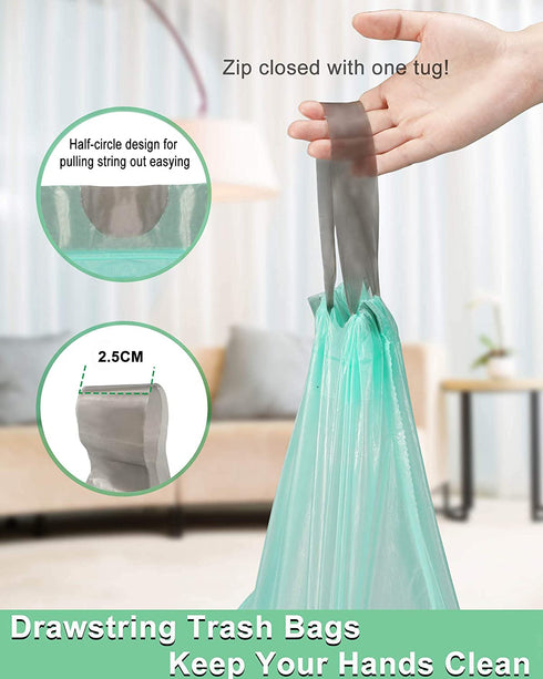 1.2 Gallon Small Trash Bags Drawstring Trash Bags, 250 Counts Compostable Car Trash Bags, Fit 4.5-6 Liters Mini Trash Bags, 1 Gallon Bathroom Trash Can Bin Liners, Small Plastic Bags For Home Kitchen Office
