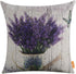 LINKWELL Pack of 2, Square Throw Pillow Covers Set Decorative Cushion Case for Sofa Bedroom Car Couch 18 x 18 Inch - French Country Purple Lavender Flower CC1038-1142