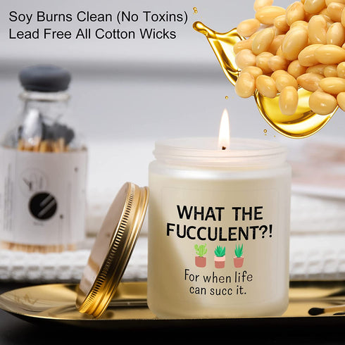 Funny Gifts for Women, Men- Birthday Gifts for Best Friends, Her, Him, Girlfriend, Sister, Plant Lover- Unique Christmas Gifts & Valentines Day Gifts- Mother's Day Gifts Mom- Lavender Candles