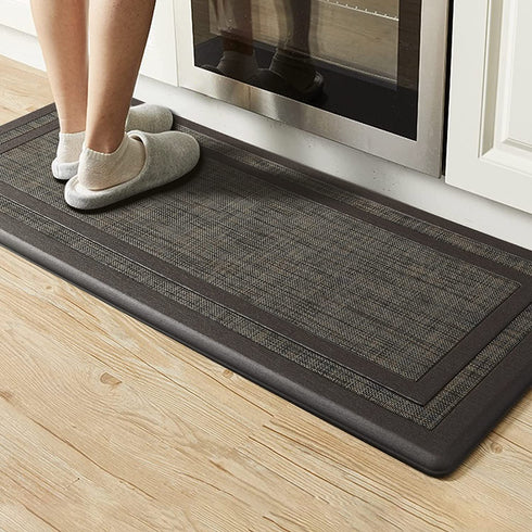 Asvin Premium Kitchen Mat, Waterproof Anti Fatigue Kitchen Rug, Cushioned Non-Slip Textilene Surface Kitchen Floor Mat for Home, Office, Indoor, 17"x30"