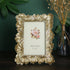 Gold Frame 4x6 inch,Decorative Gold Picture Frames Designed with Golden Palm Leaves,Gold Decor 4x6 Display Pictures Frame Set